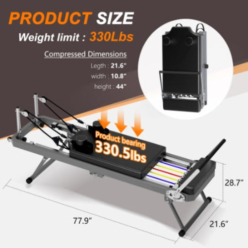Foldable Pilates Core Bed – High-Quality Home & Studio Reformer