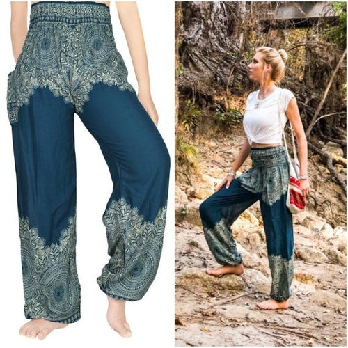 Women's Boho Floral Yoga Pants
